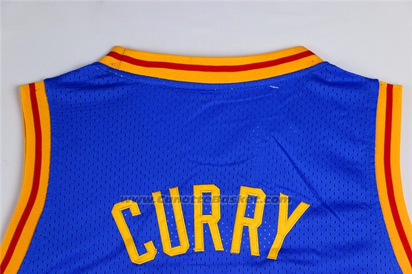 Maglia Golden State Warriors Stephen Curry #30 Retro Blu